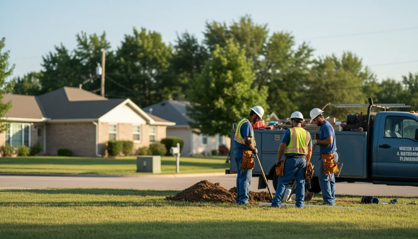 Residential water line and bathroom plumbing service in Bretz, WV